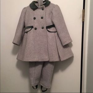 Rothschild wool jacket,hat,overall pants for kids